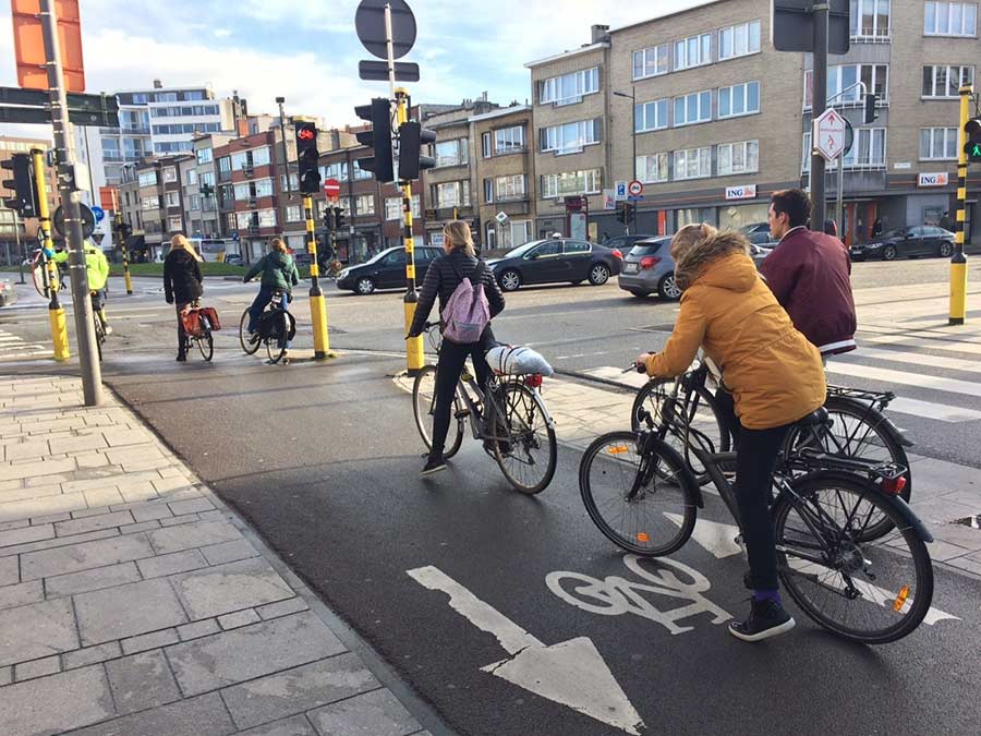 bicycle riders in Belgium