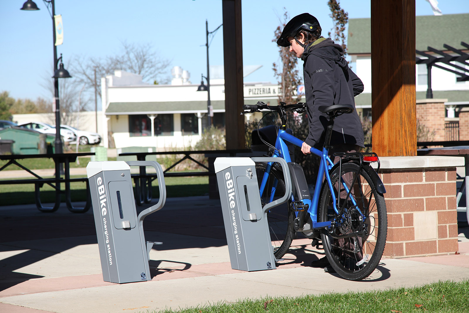 Using the eBike Charging Station at a Park