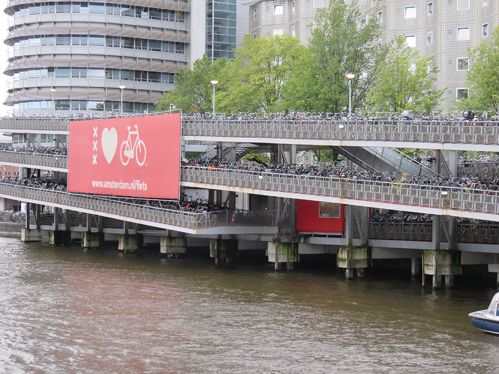 Bike parking outside Central Station, Amsterdam.